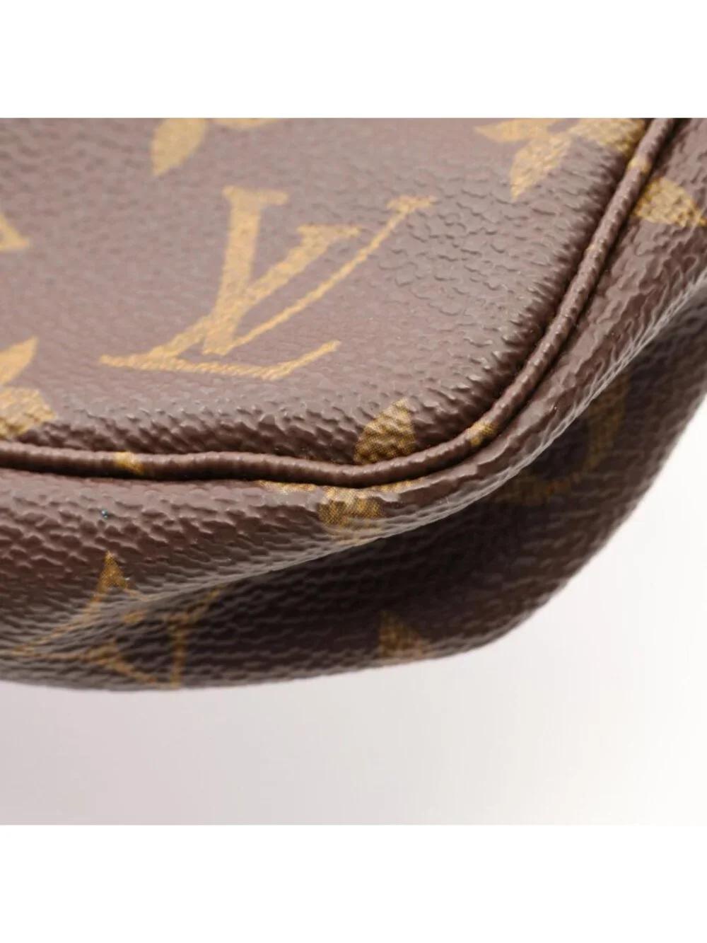 Louis Vuitton Pochette Accessory Soir Canvas Leather Handbag